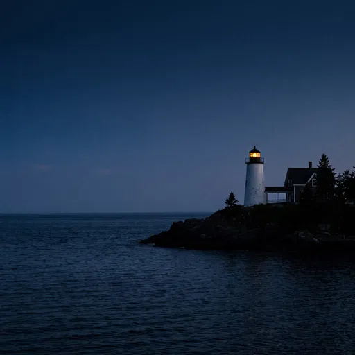 Coastal Lighthouse at Blue Hour