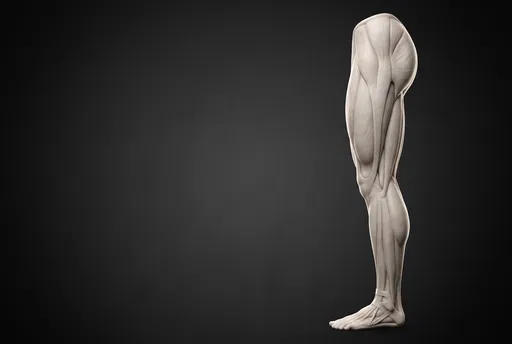 3D Anatomical Human Leg Muscle Render