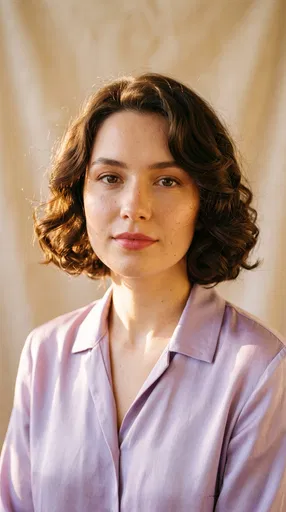 Young Woman With Short Wavy Bob