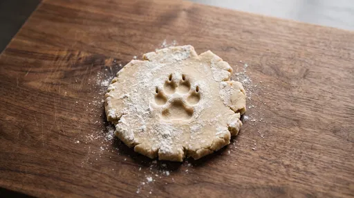 Dog Paw Print in Raw Cookie Dough