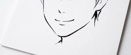 Simple Anime Face Ink Sketch
