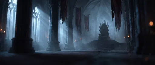 Dark Gothic Throne Room Background