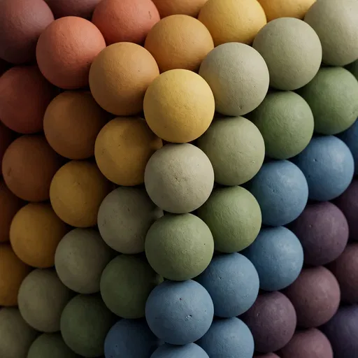 Earthy Rainbow Matte Ceramic Spheres