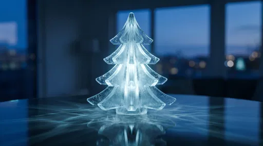 Glowing Frosted Acrylic Miniature Christmas Tree
