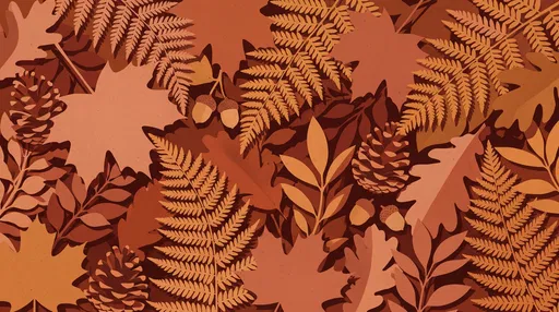 Terracotta Autumn Botanical Flat Illustration