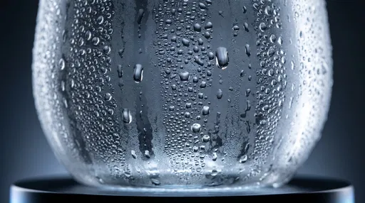 Frosted Glass With Cold Water Condensation