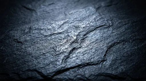 Dark Gray Slate Stone Macro Texture