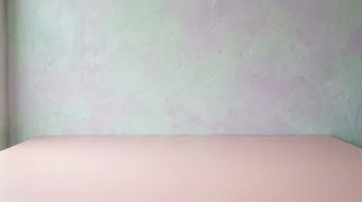 Pastel Pink Tabletop and Plaster Wall