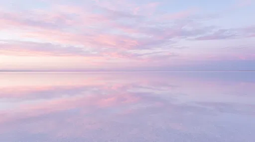 Pastel Dawn Reflection on Salt Flats