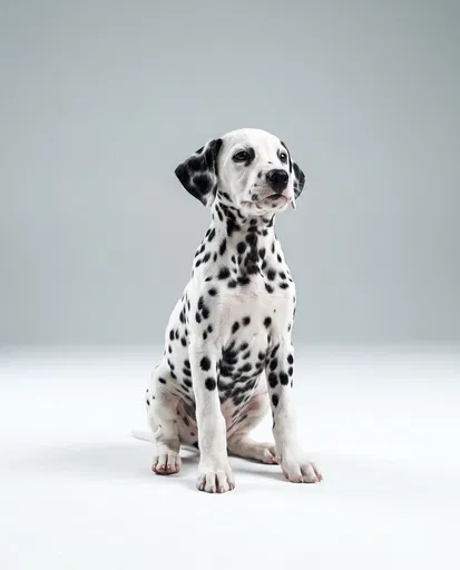 Dalmatian Puppy Studio Portrait