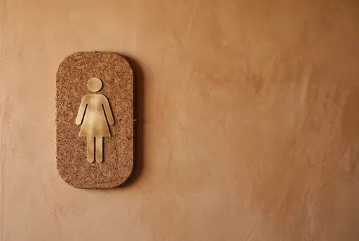 Cork and Brass Women's Restroom Sign