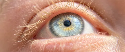 Macro Close-Up of Eye with Central Heterochromia