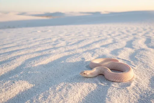 Pale Hognose Snake on White Sand