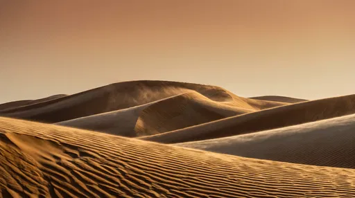 Golden Sand Dunes at Sunset