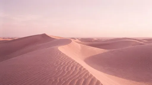 Pastel Pink Sand Dunes Landscape