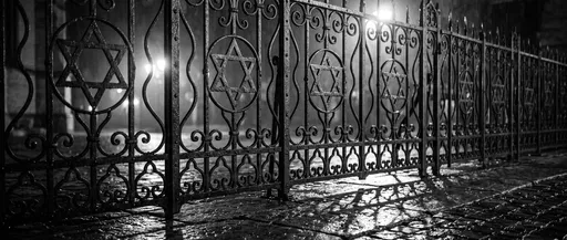 Wrought-Iron Fence With Star Of David