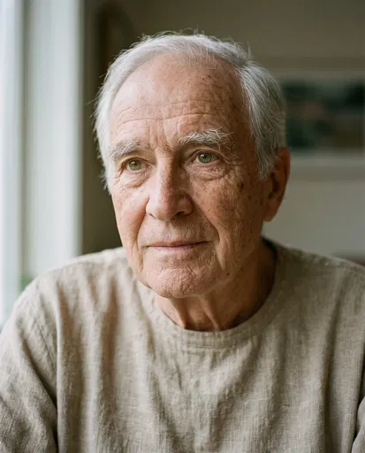 Portrait of Elderly Man with Hazel Eyes