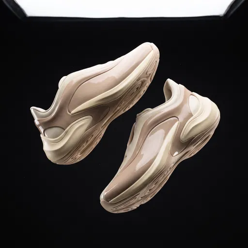 Floating Futuristic Beige Concept Sneakers