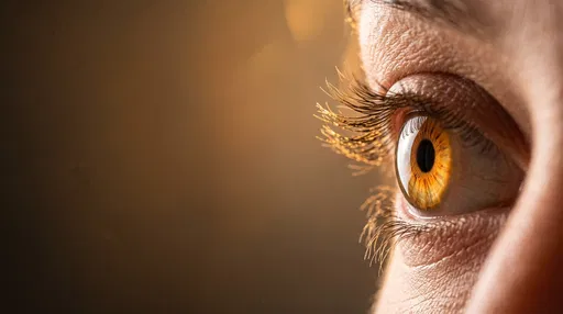 Macro Profile of Warm Amber Eye