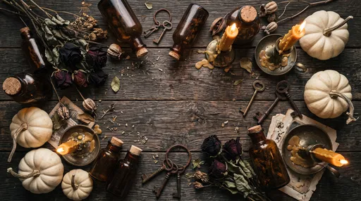 Vintage Halloween Apothecary Flat Lay