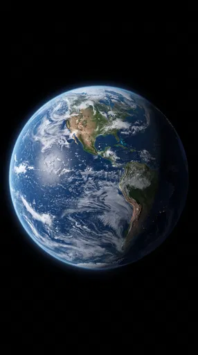 Planet Earth Isolated in Space