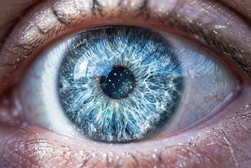 Macro Close-Up of Magical Blue Eye