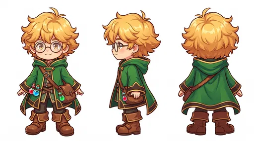 Chibi Alchemist Character Turnaround Sheet