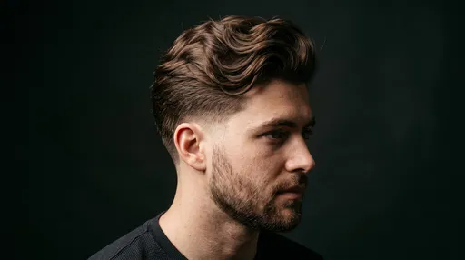 Man With Wavy Pompadour Hairstyle