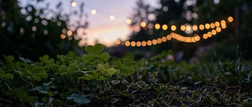 Shamrock Clover in Twilight Garden