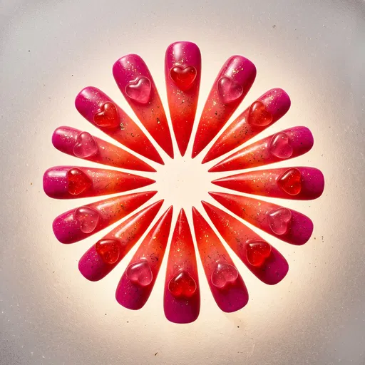 Circle of Valentine Ombre Stiletto Press-On Nails