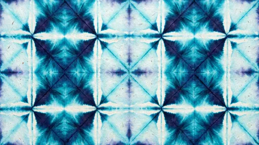 Blue Shibori Tie-Dye Rice Paper Texture
