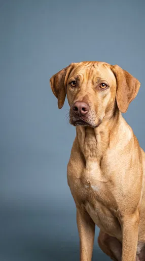 Studio Portrait of Rhodesian Ridgeback Dog