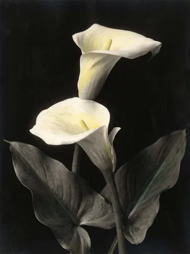 Hand-Tinted Archival Calla Lilies Study