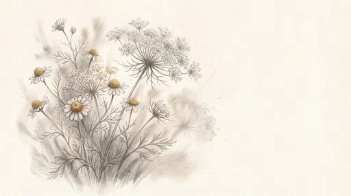 Chamomile and Queen Anne's Lace Sketch