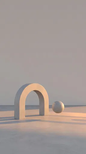 Minimalist Arch and Floating Sphere