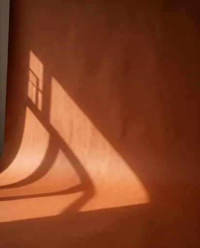 Terracotta Studio Backdrop With Window Shadow