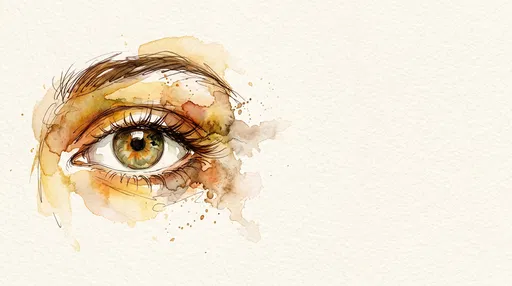 Watercolor and Ink Hazel Eye Sketch