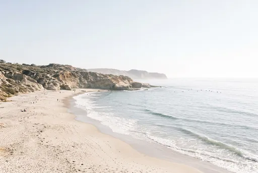 Minimalist Sunny California Coastline and Beach