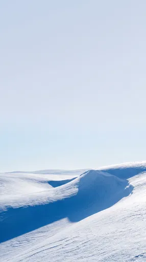 Minimalist Winter Snow Dunes Background
