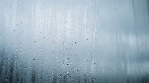 Raindrops and Condensation on Foggy Glass