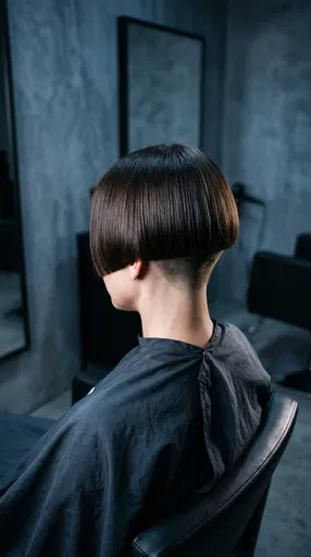 Geometric Undercut Bob Haircut in Modern Salon