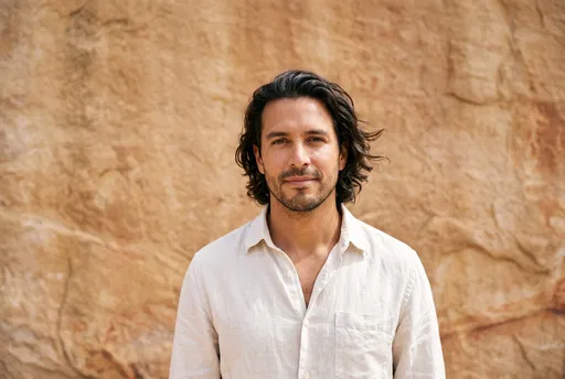 Portrait of Man With Wavy Hair