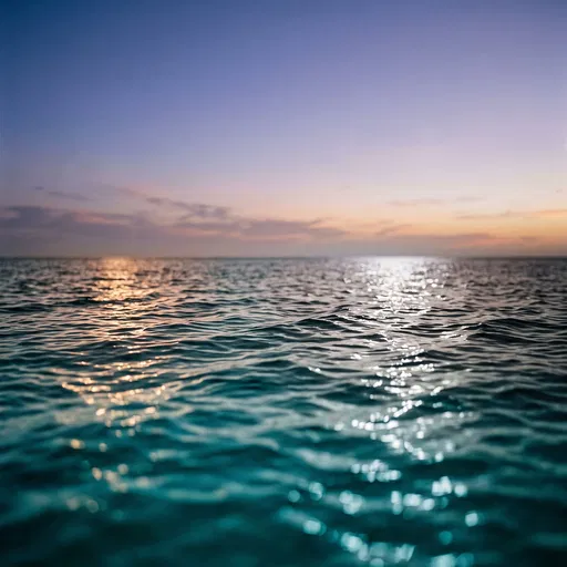 Twilight Ocean Ripples With Dual Reflections