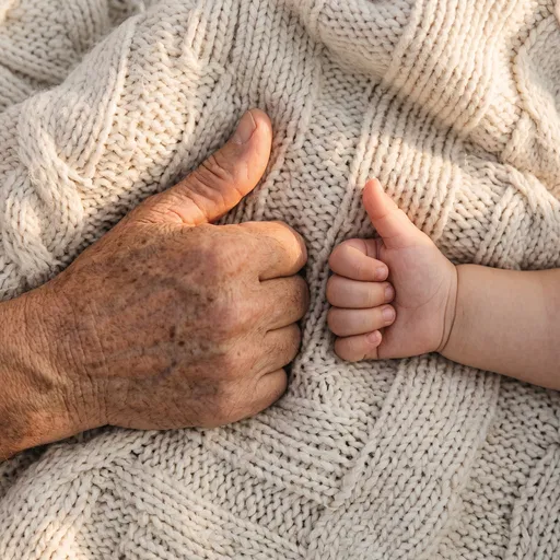 Grandparent and Child Hands Thumbs Up