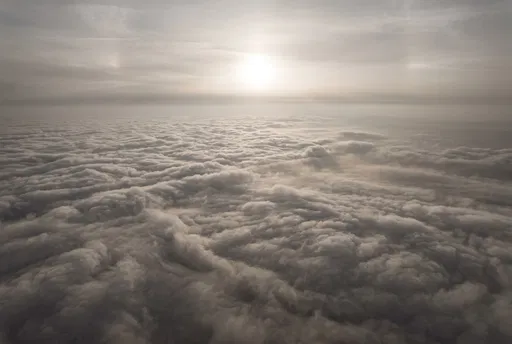 Aerial View Above Overcast Clouds