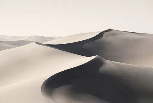 Minimalist Monochrome Desert Sand Dunes