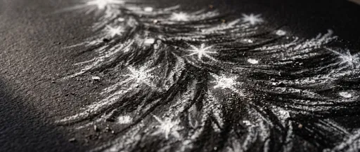 Macro Chalk Christmas Tree Drawing