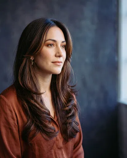 Portrait of Woman With Layered Hair