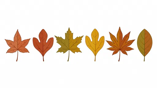 Six Autumn Leaves Clipart Set
