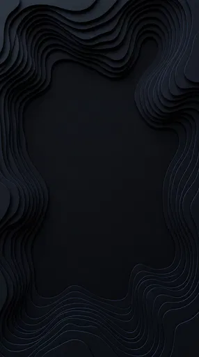 Dark Topographic Paper Cut Border Background